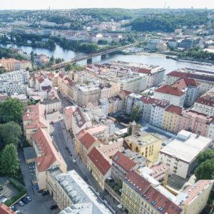 Stavba v historické čtvrti Prahy